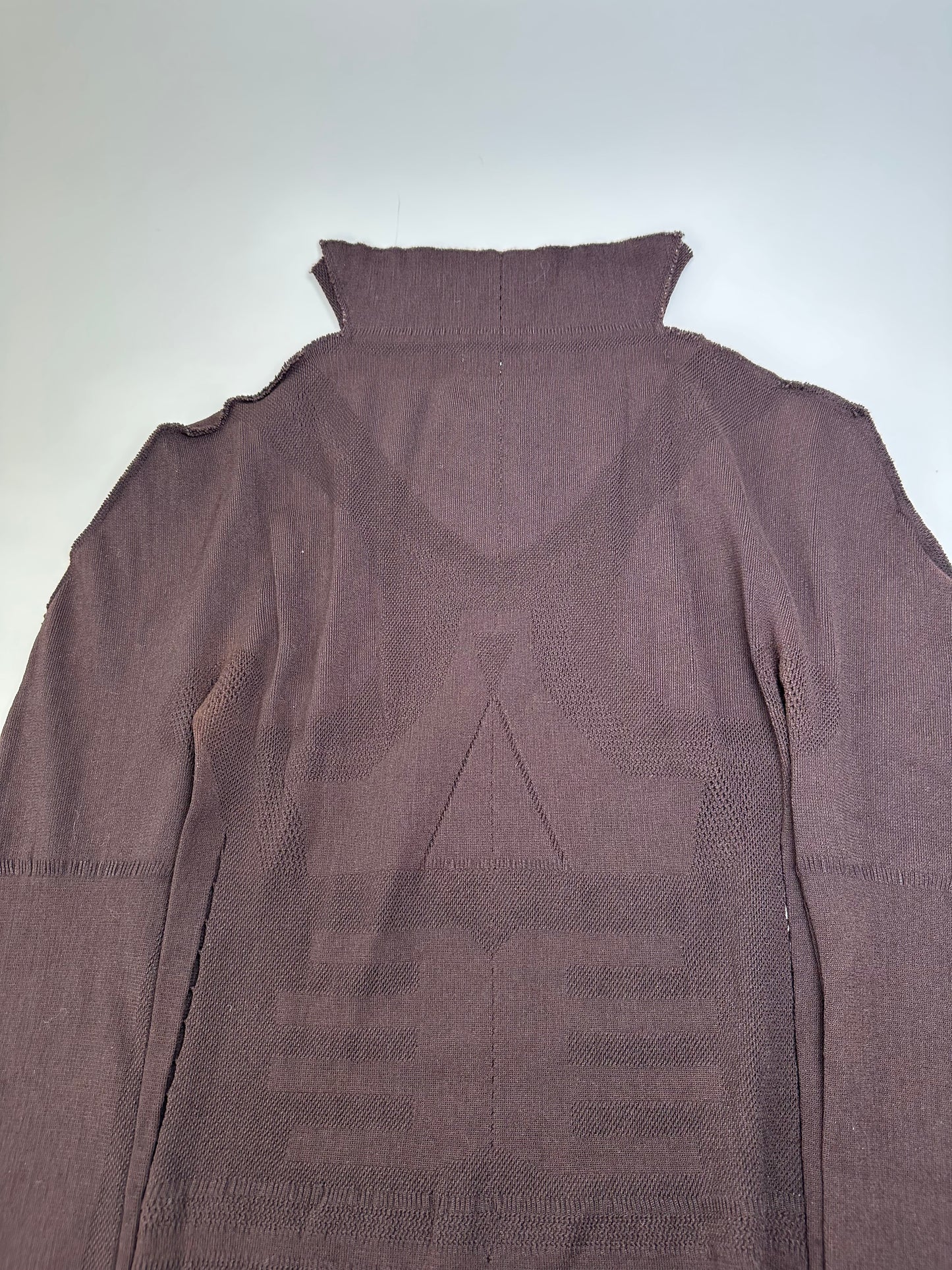Vintage Issey Miyake Knit Sweater Dark Brown M