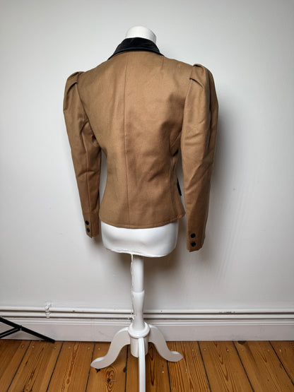 Vintage Givenchy Short Coat Brown Black S/M