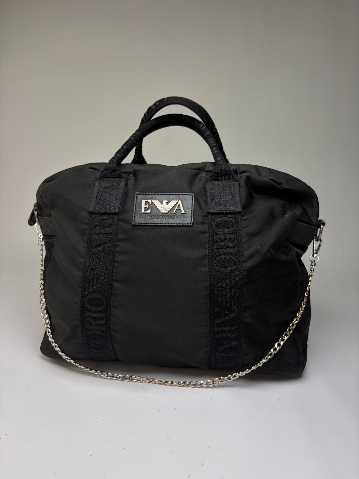 Vintage Emporio Armani EVA Nylon Tote Late 1990s Black