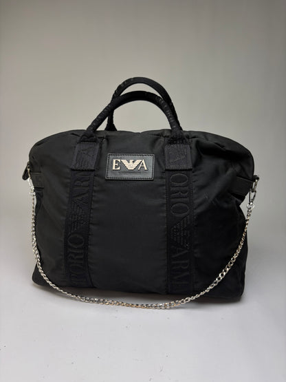 Vintage Emporio Armani EVA Nylon Tote Late 1990s Black