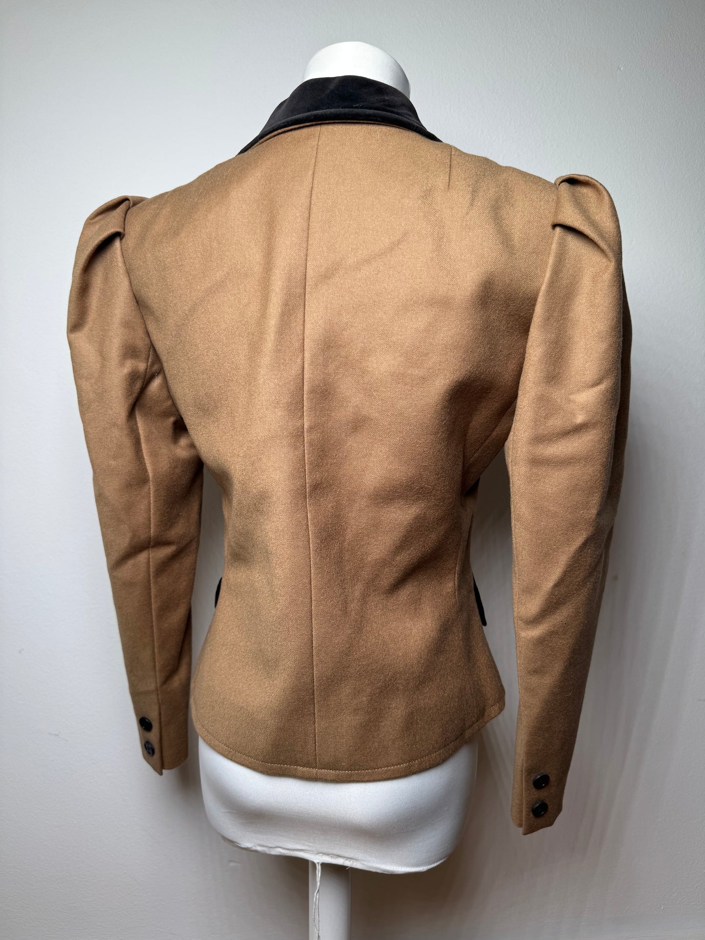 Vintage Givenchy Short Coat Brown Black S/M