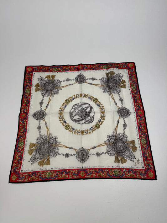 Vintage Celine Paris Cloth red white