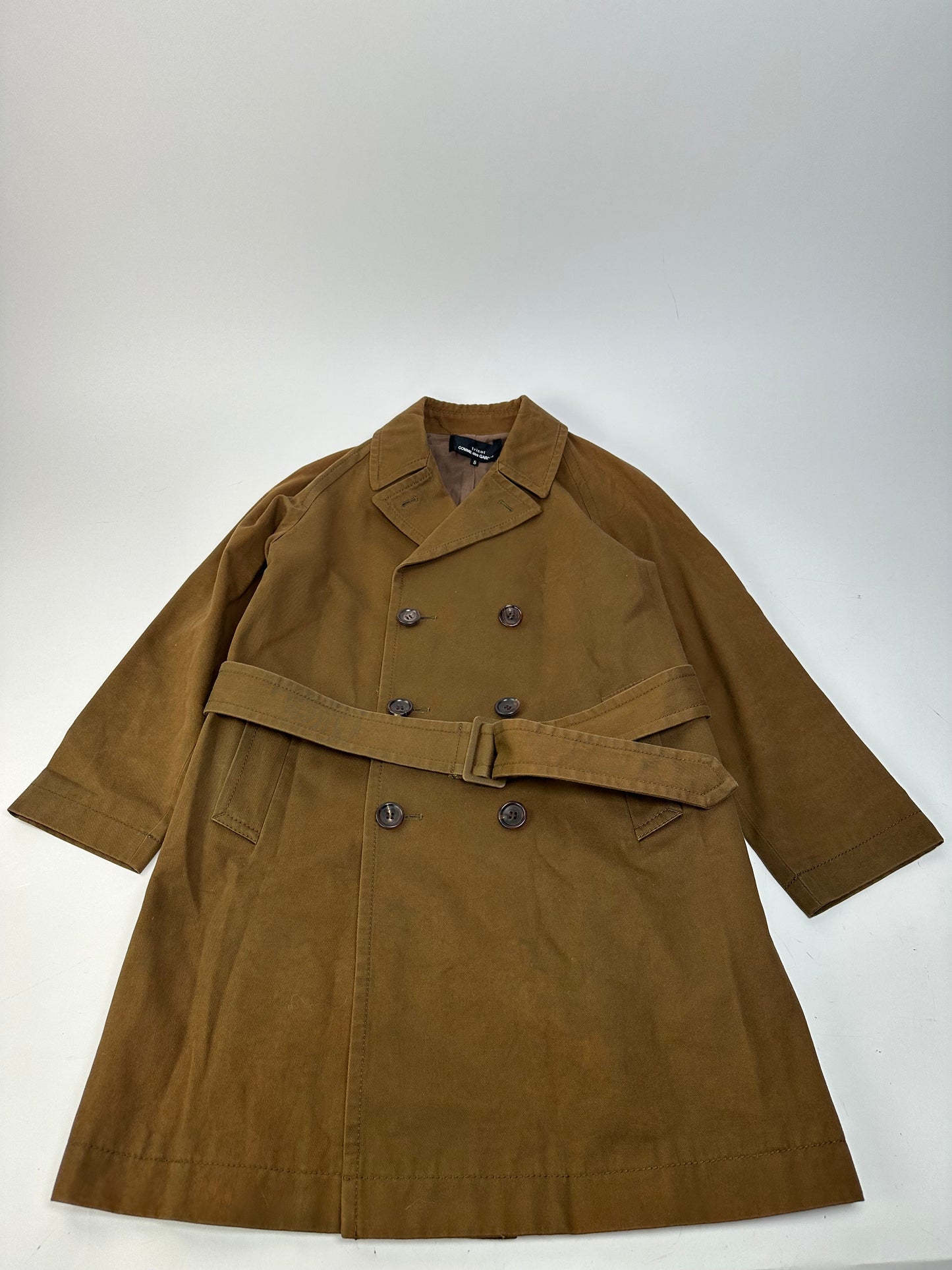Vintage Comme Des Garçons Denim Trenchcoat Khaki Brown S