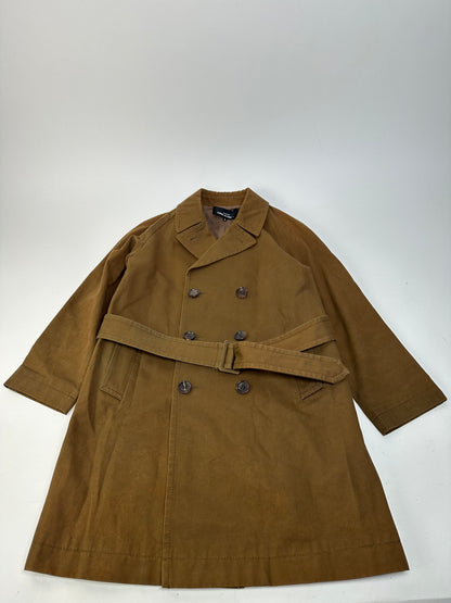 Vintage Comme Des Garçons Denim Trenchcoat Khaki Brown S