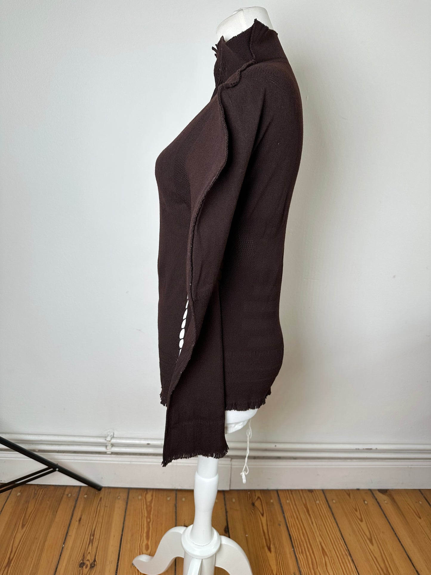 Vintage Issey Miyake Knit Sweater Dark Brown M