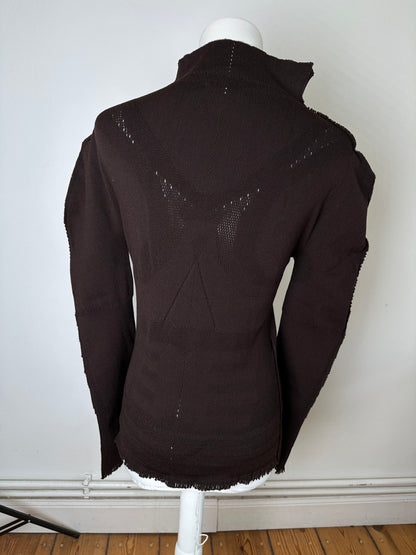 Vintage Issey Miyake Knit Sweater Dark Brown M