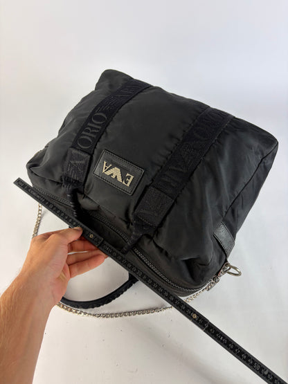 Vintage Emporio Armani EVA Nylon Tote Late 1990s Black