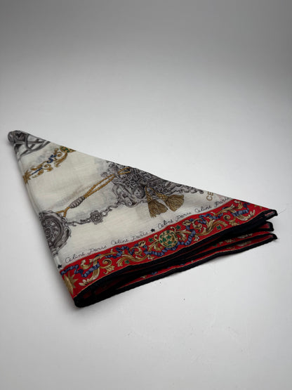 Vintage Celine Paris Cloth red white