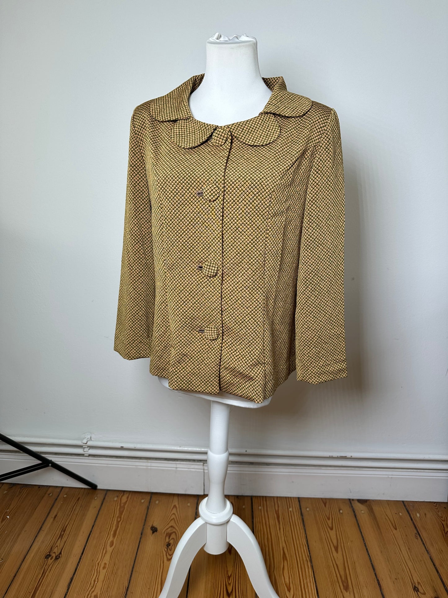 Vintage Gucci Wool Twin Set Abstract Gold Brown M