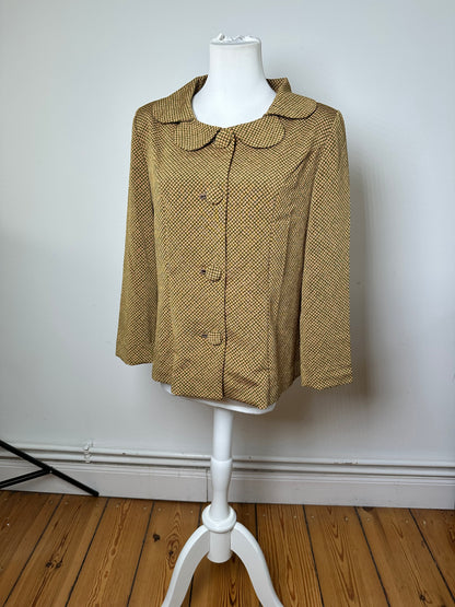 Vintage Gucci Wool Twin Set Abstract Gold Brown M