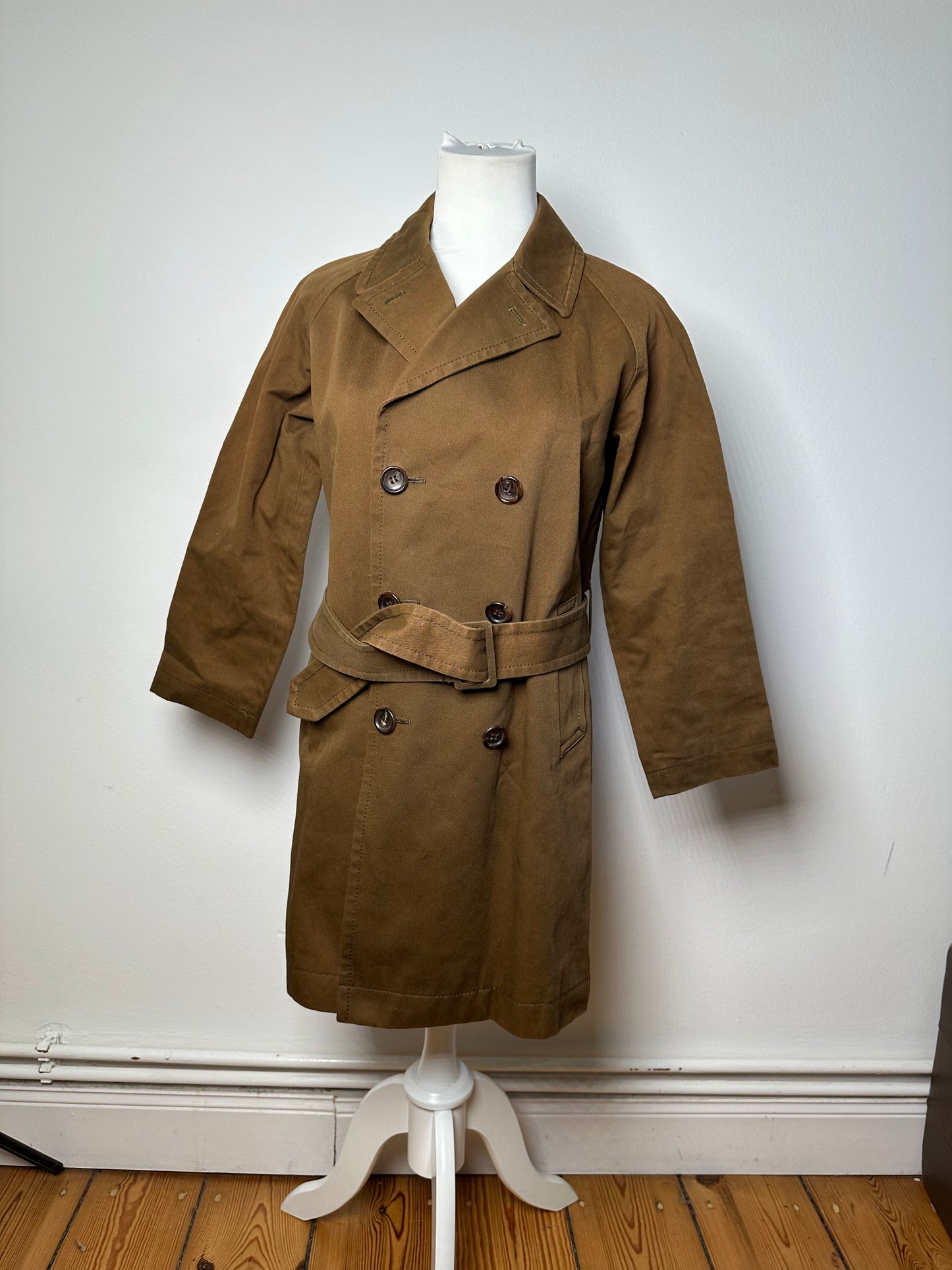 Vintage Comme Des Garçons Denim Trenchcoat Khaki Brown S