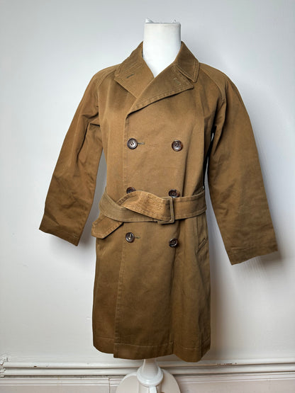 Vintage Comme Des Garçons Denim Trenchcoat Khaki Brown S