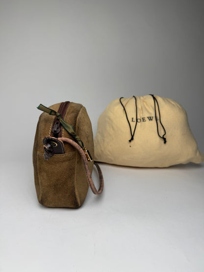 Vintage Loewe Crossbody Leather Bag Brown