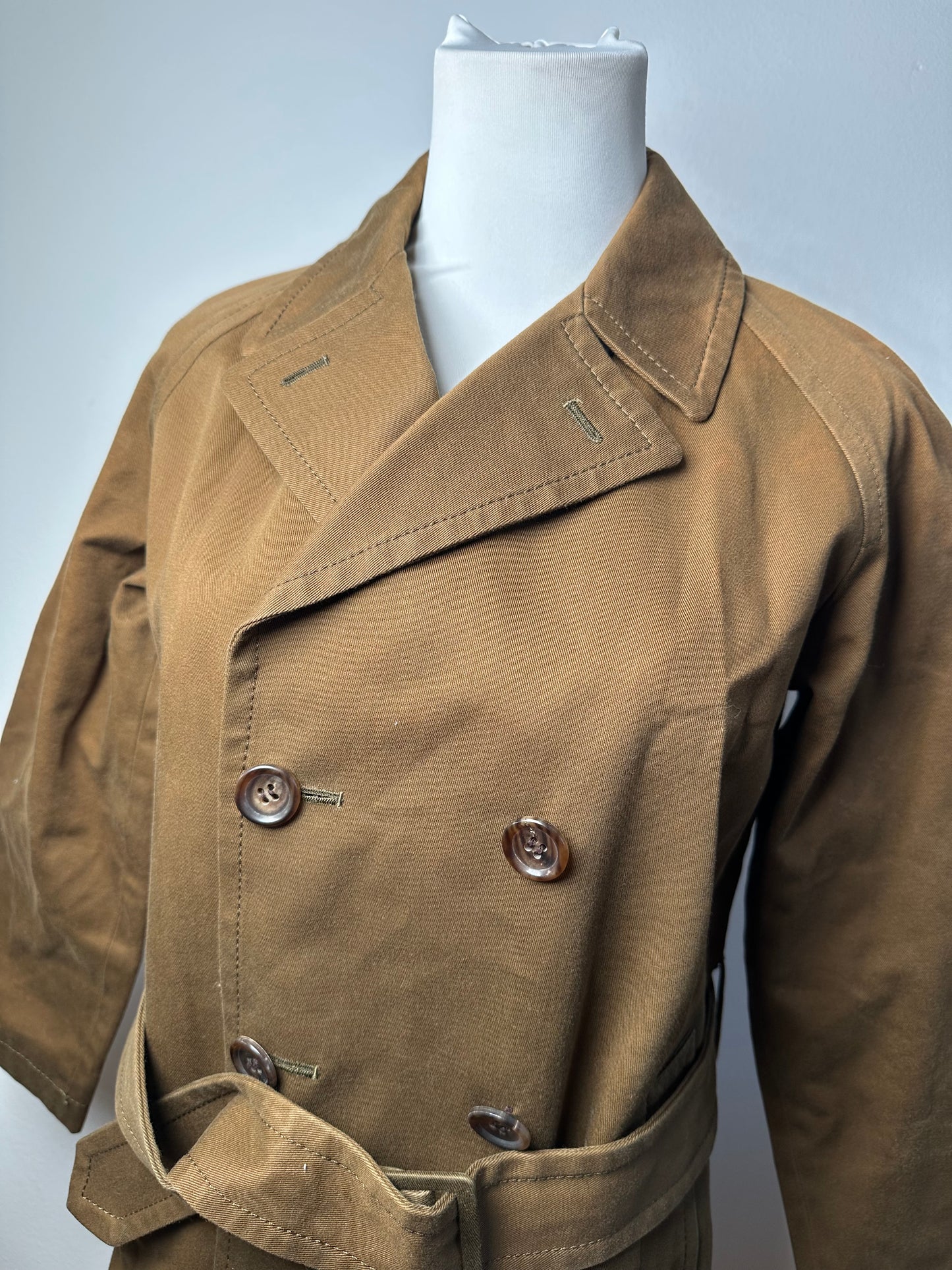 Vintage Comme Des Garçons Denim Trenchcoat Khaki Brown S