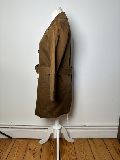 Vintage Comme Des Garçons Denim Trenchcoat Khaki Brown S