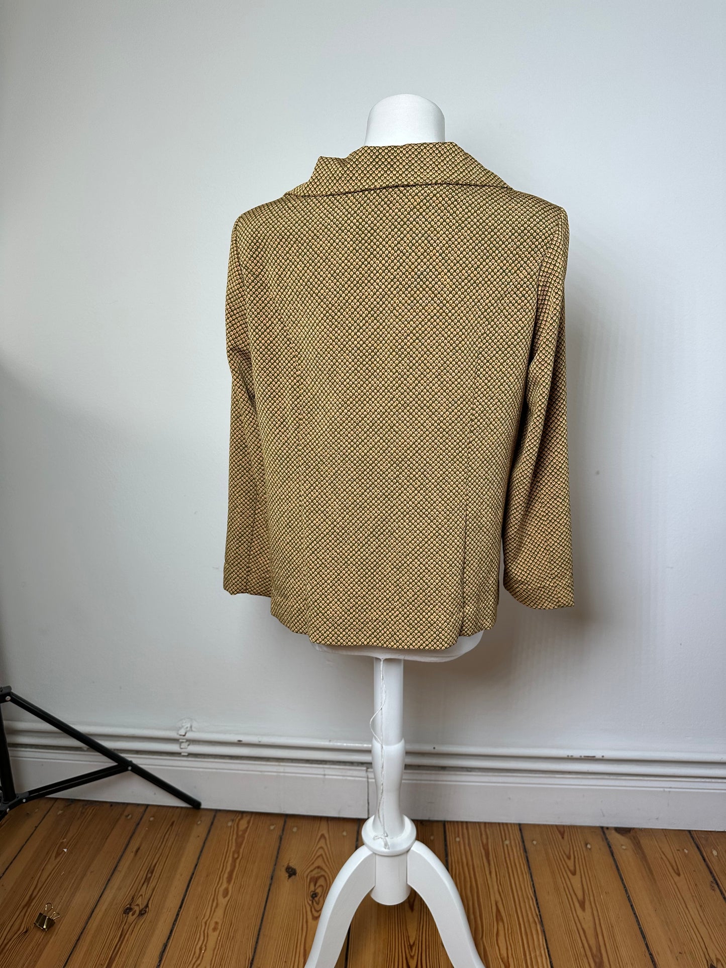 Vintage Gucci Wool Twin Set Abstract Gold Brown M