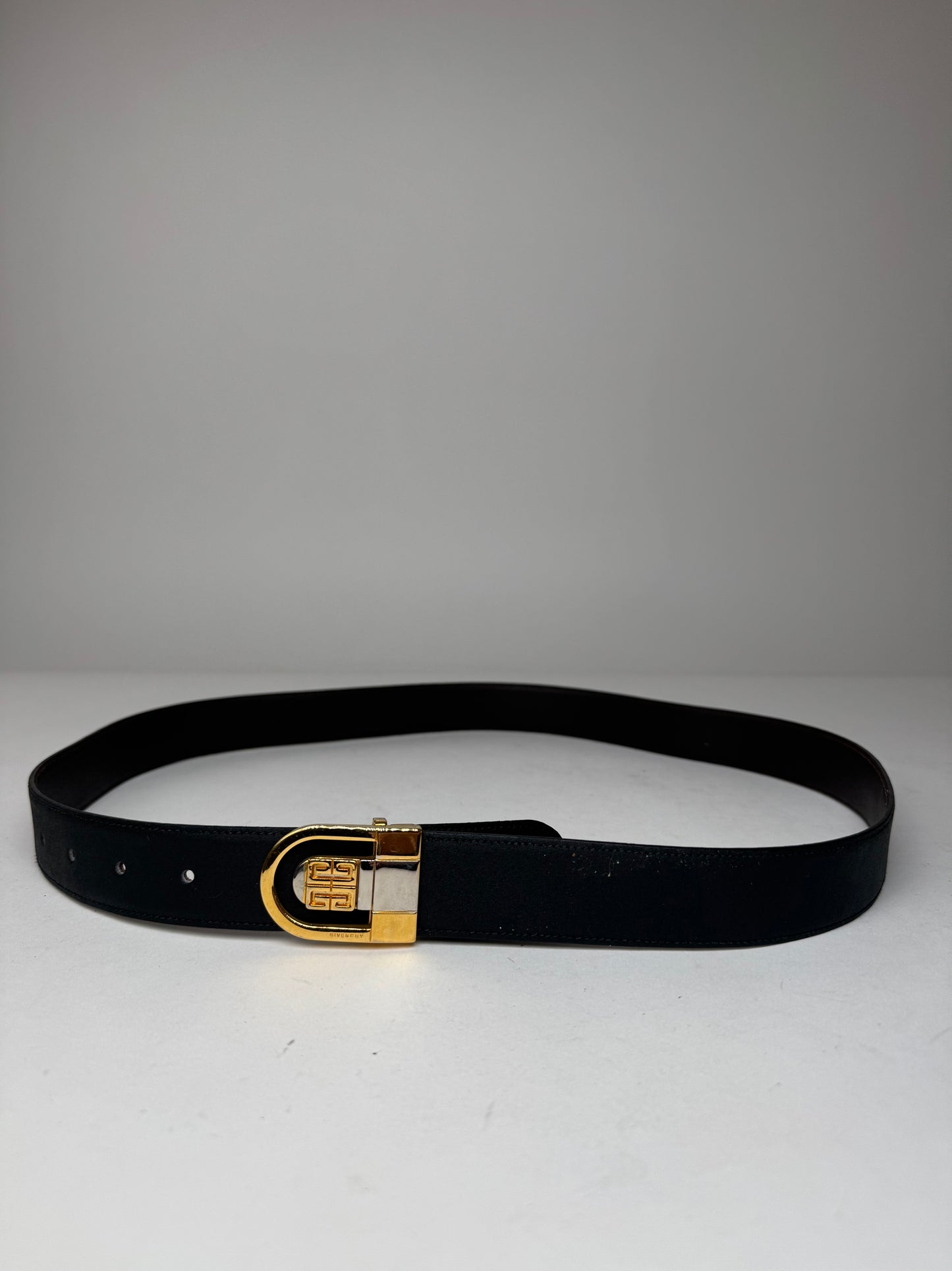 Vintage Givenchy Leather Belt Black