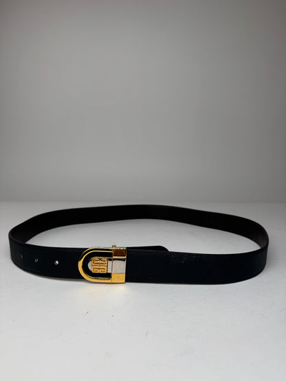 Vintage Givenchy Leather Belt Black