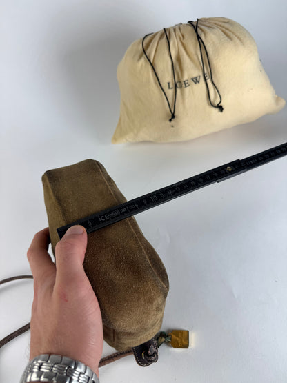Vintage Loewe Crossbody Leather Bag Brown