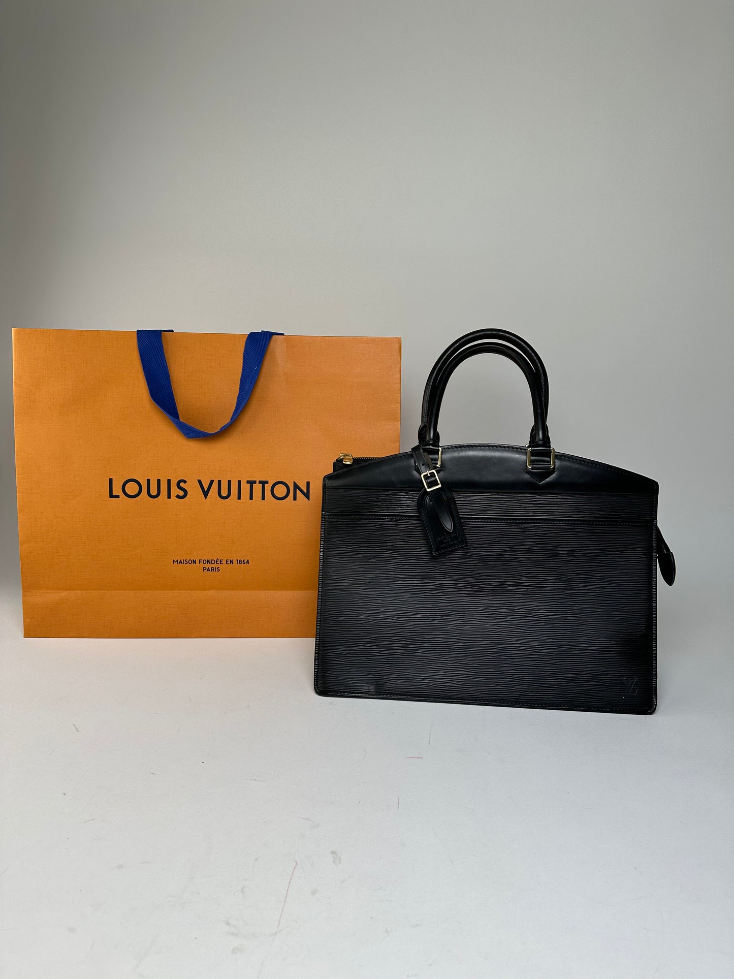 Vintage Louis Vuitton EPI Leather Riviera Handbag Noir Black