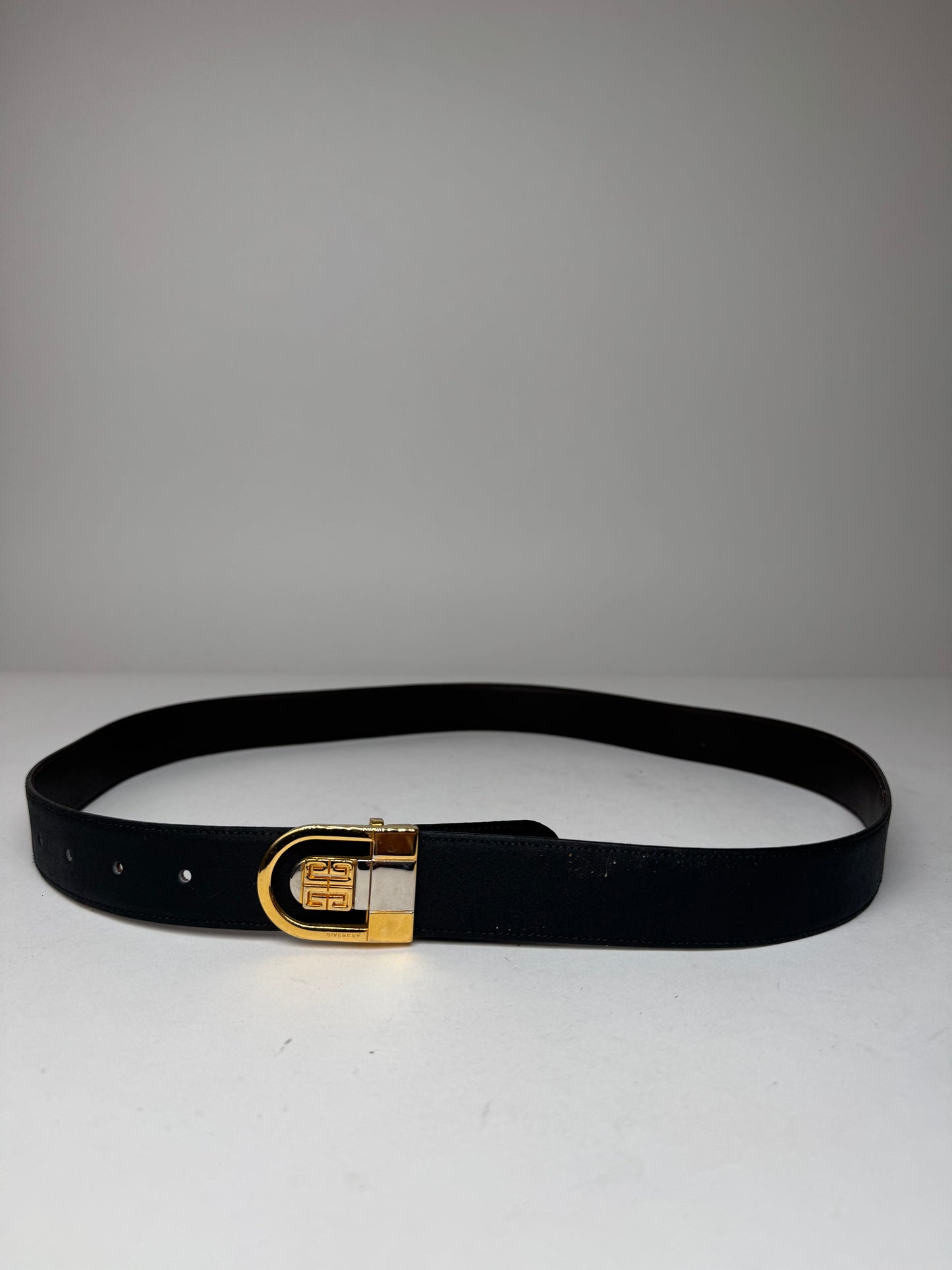 Vintage Givenchy Leather Belt Black