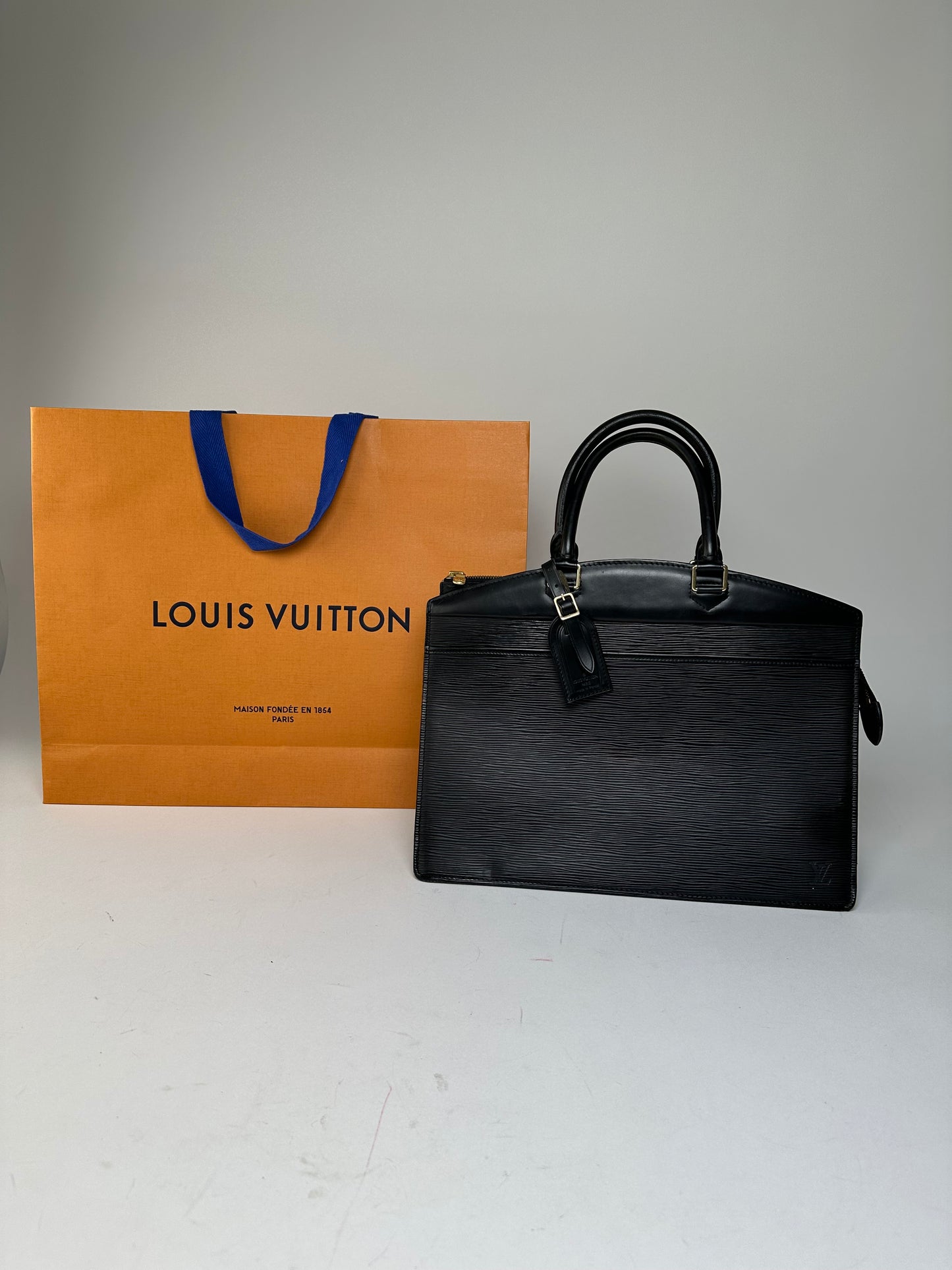 Vintage Louis Vuitton EPI Leather Riviera Handbag Noir Black