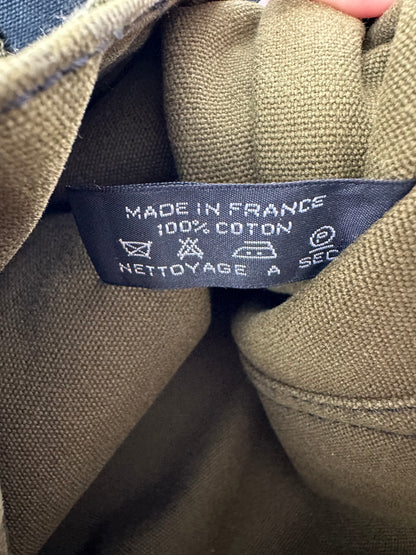 Vintage Hermès Troca Canvas Tote Late 1990s Olive Black