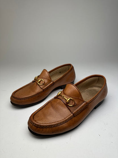 Vintage Gucci Leather Horsebit Loafer Brown