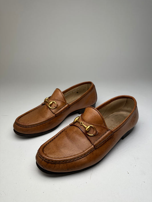 Vintage Gucci Leather Horsebit Loafer Brown