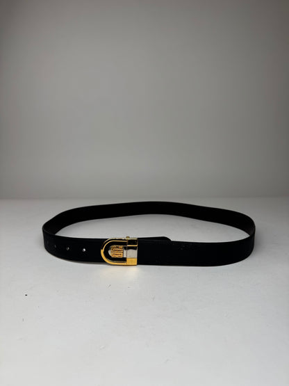 Vintage Givenchy Leather Belt Black