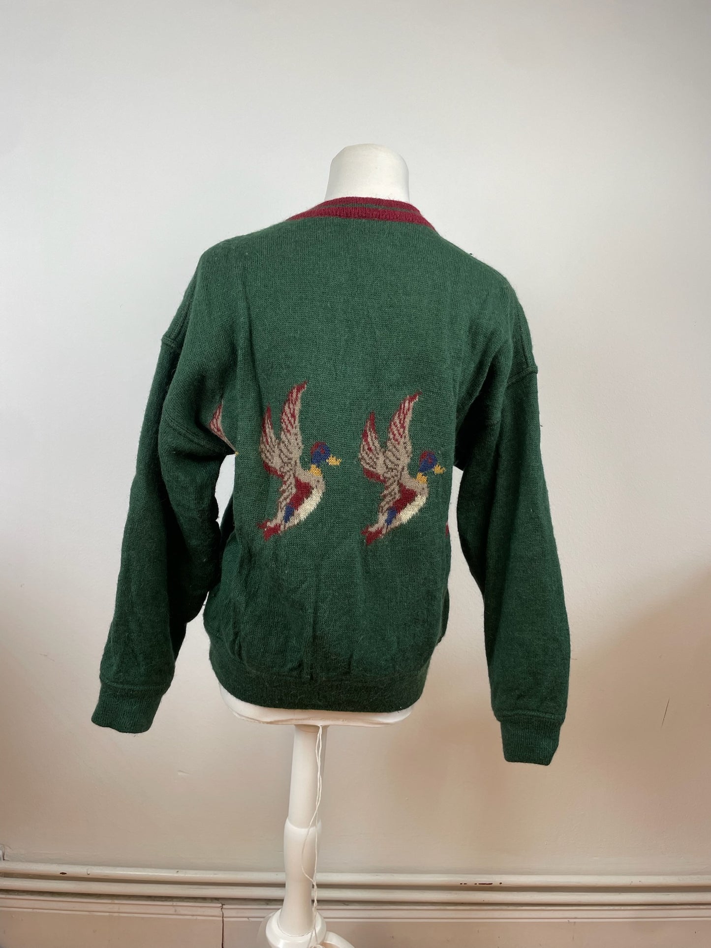 Vintage Salvatore Ferragamo Duck Sweater Wool M Green