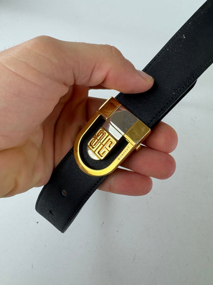 Vintage Givenchy Leather Belt Black