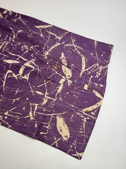 Vintage Marni Abstract Cotton Dress Purple Beige L/XL