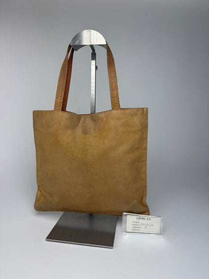 Vintage Loewe Madrid Anagram Canvas shopper bag gold brown