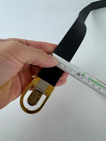 Vintage Givenchy Leather Belt Black