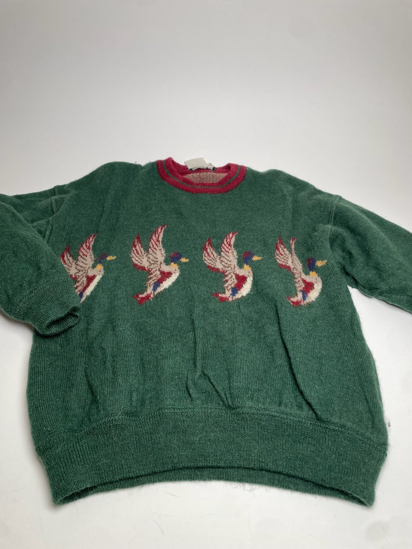 Vintage Salvatore Ferragamo Duck Sweater Wool M Green