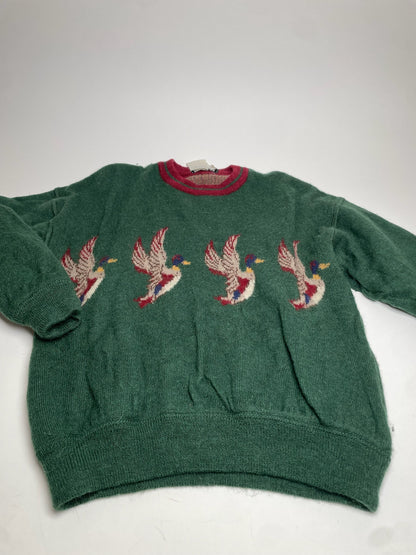 Vintage Salvatore Ferragamo Duck Sweater Wool M Green