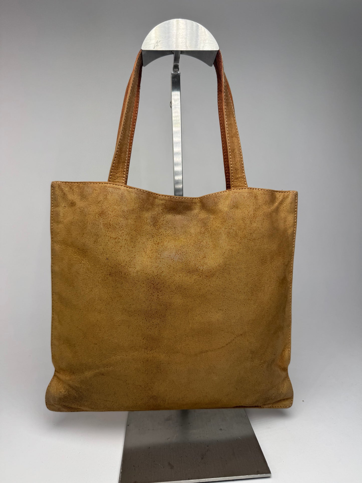 Vintage Loewe Madrid Anagram Canvas shopper bag gold brown