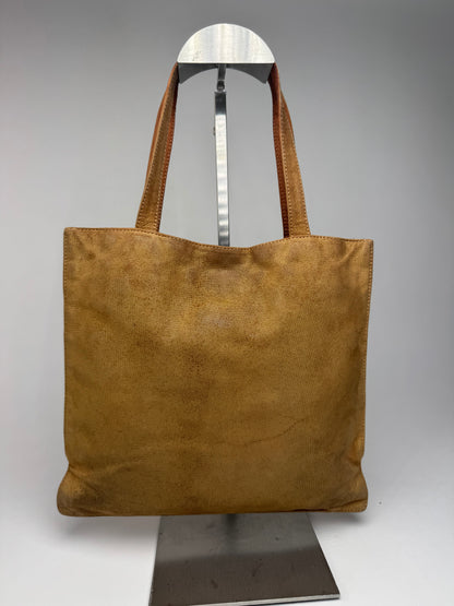 Vintage Loewe Madrid Anagram Canvas shopper bag gold brown