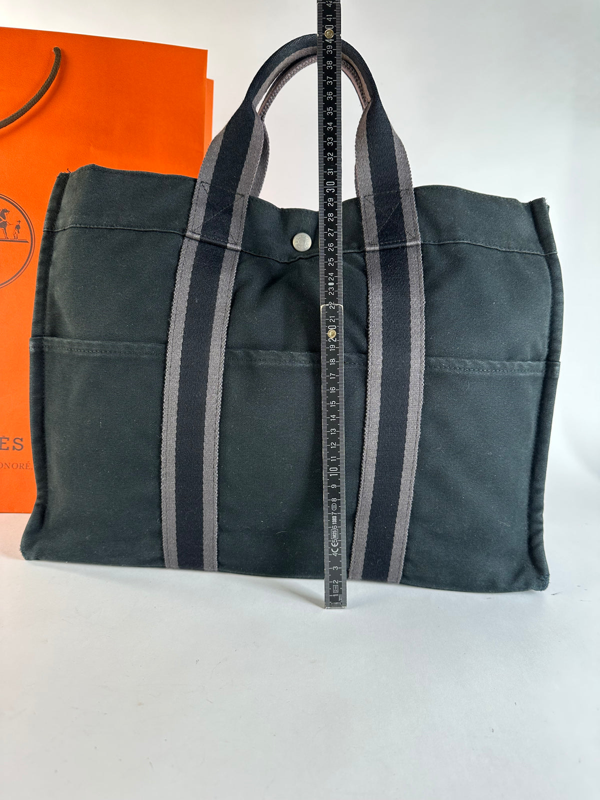Vintage Hermès Canvas Tote Bag Late 1990s Black