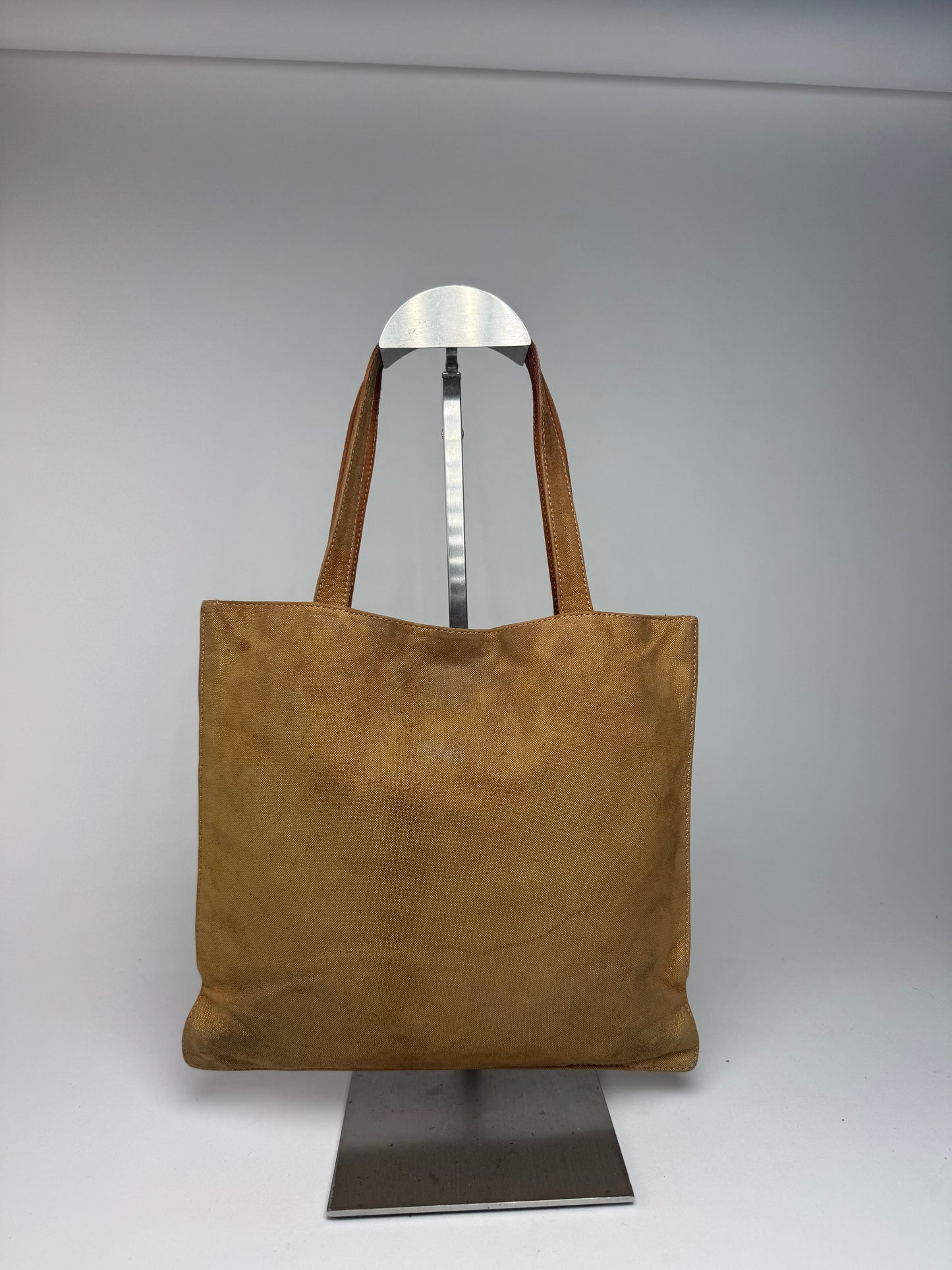 Vintage Loewe Madrid Anagram Canvas shopper bag gold brown