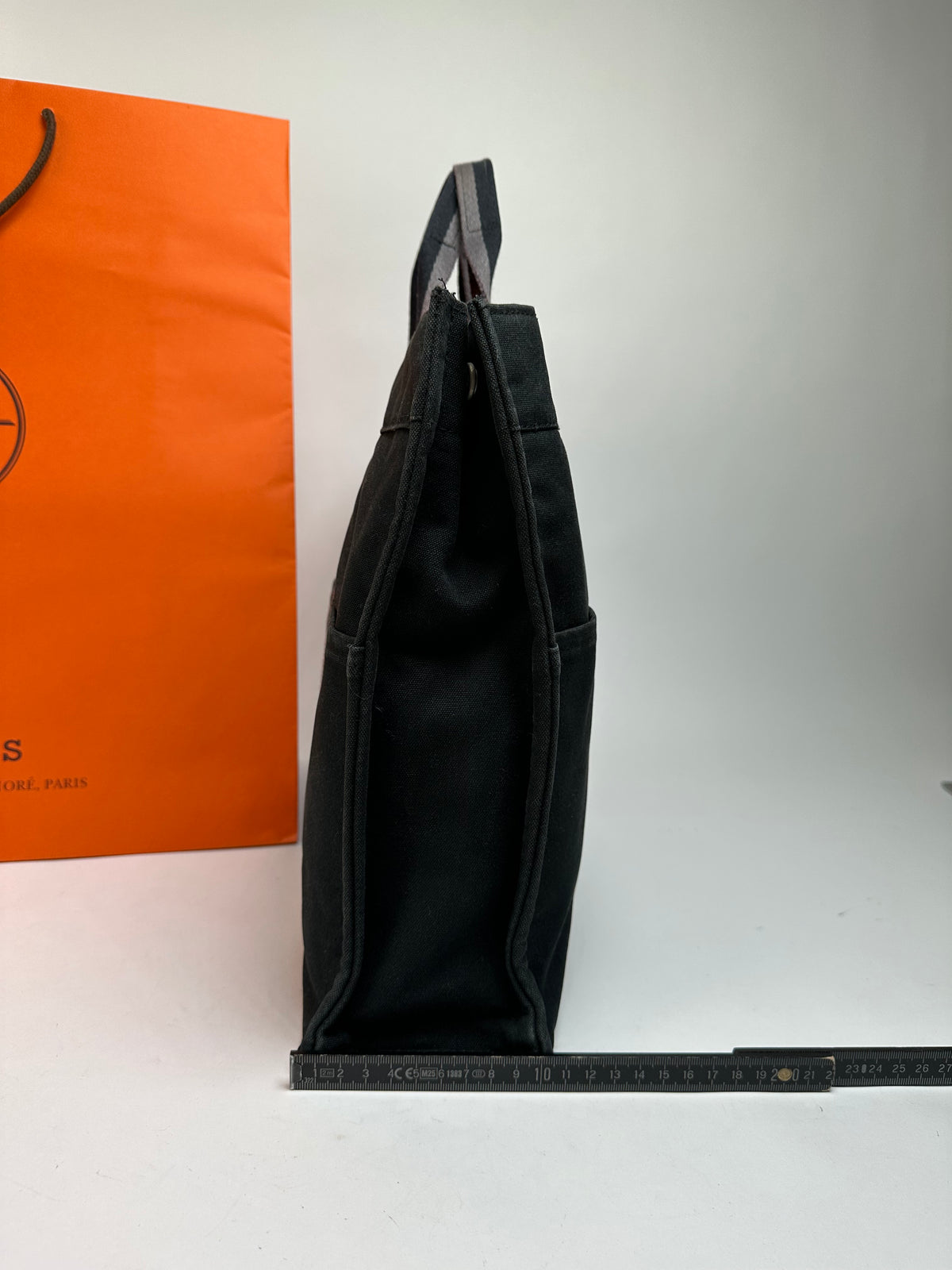 Vintage Hermès Canvas Tote Bag Late 1990s Black