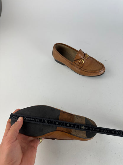 Vintage Gucci Leather Horsebit Loafer Brown