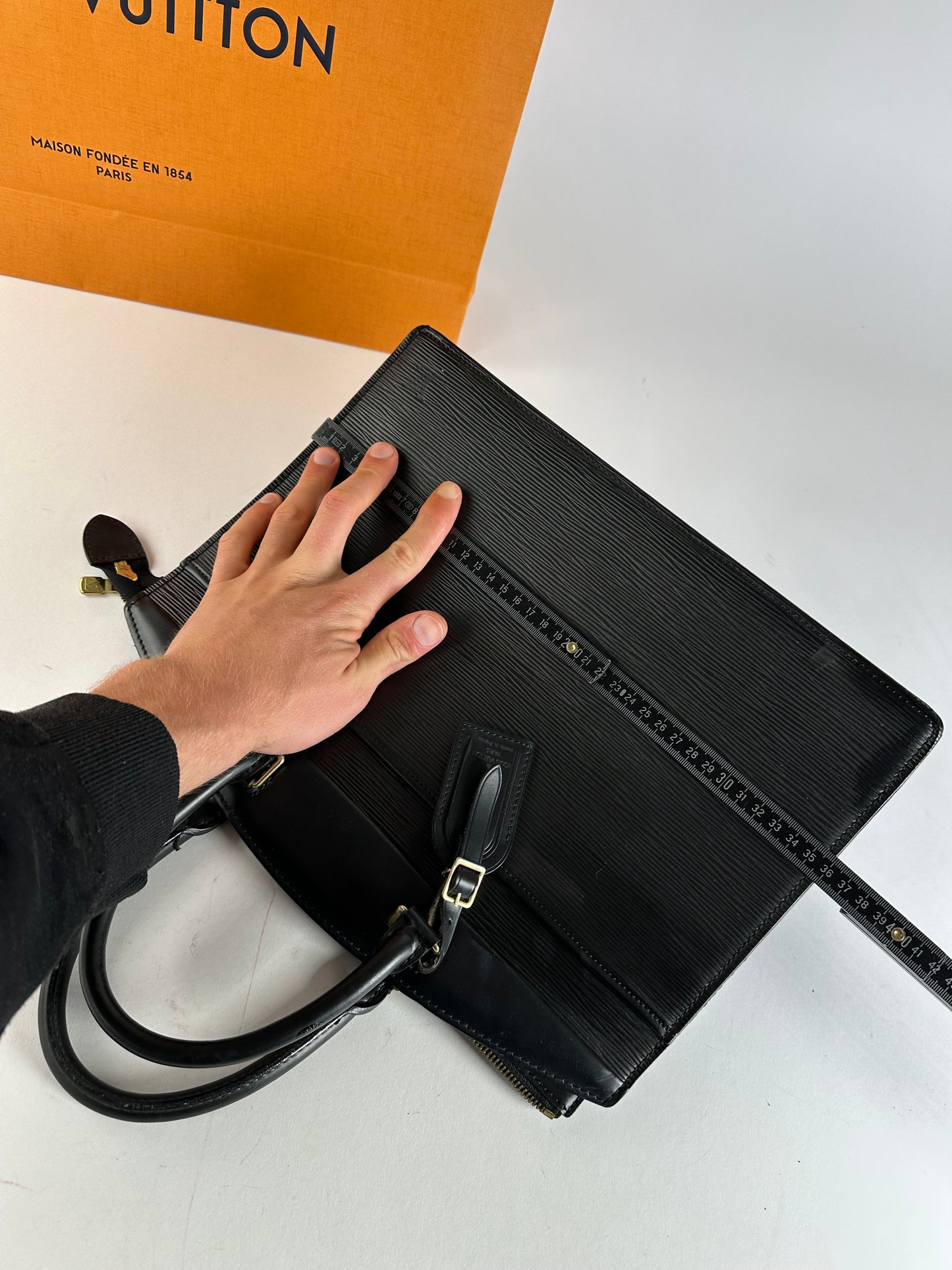 Vintage Louis Vuitton EPI Leather Riviera Handbag Noir Black