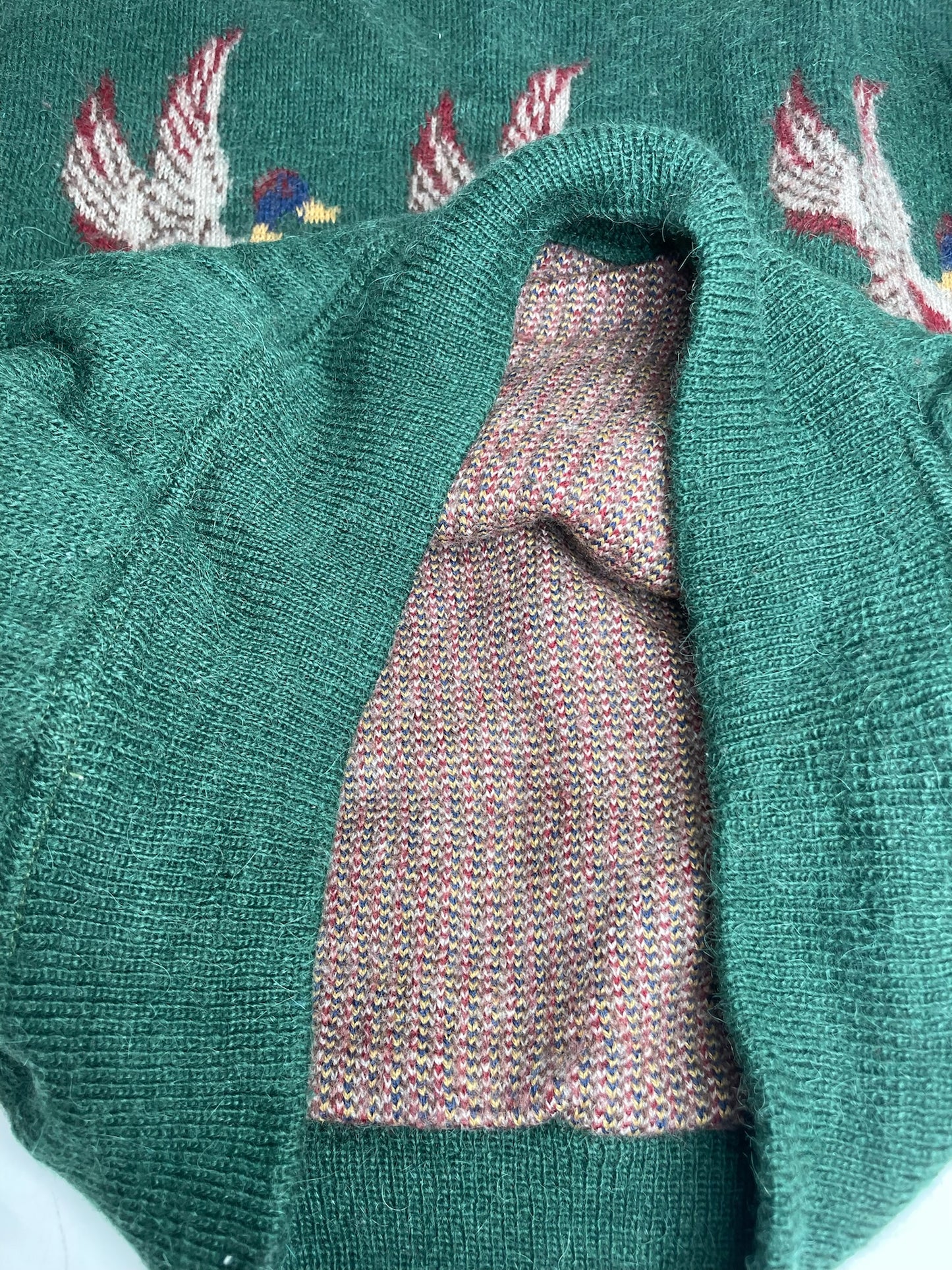 Vintage Salvatore Ferragamo Duck Sweater Wool M Green