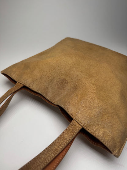 Vintage Loewe Madrid Anagram Canvas shopper bag gold brown
