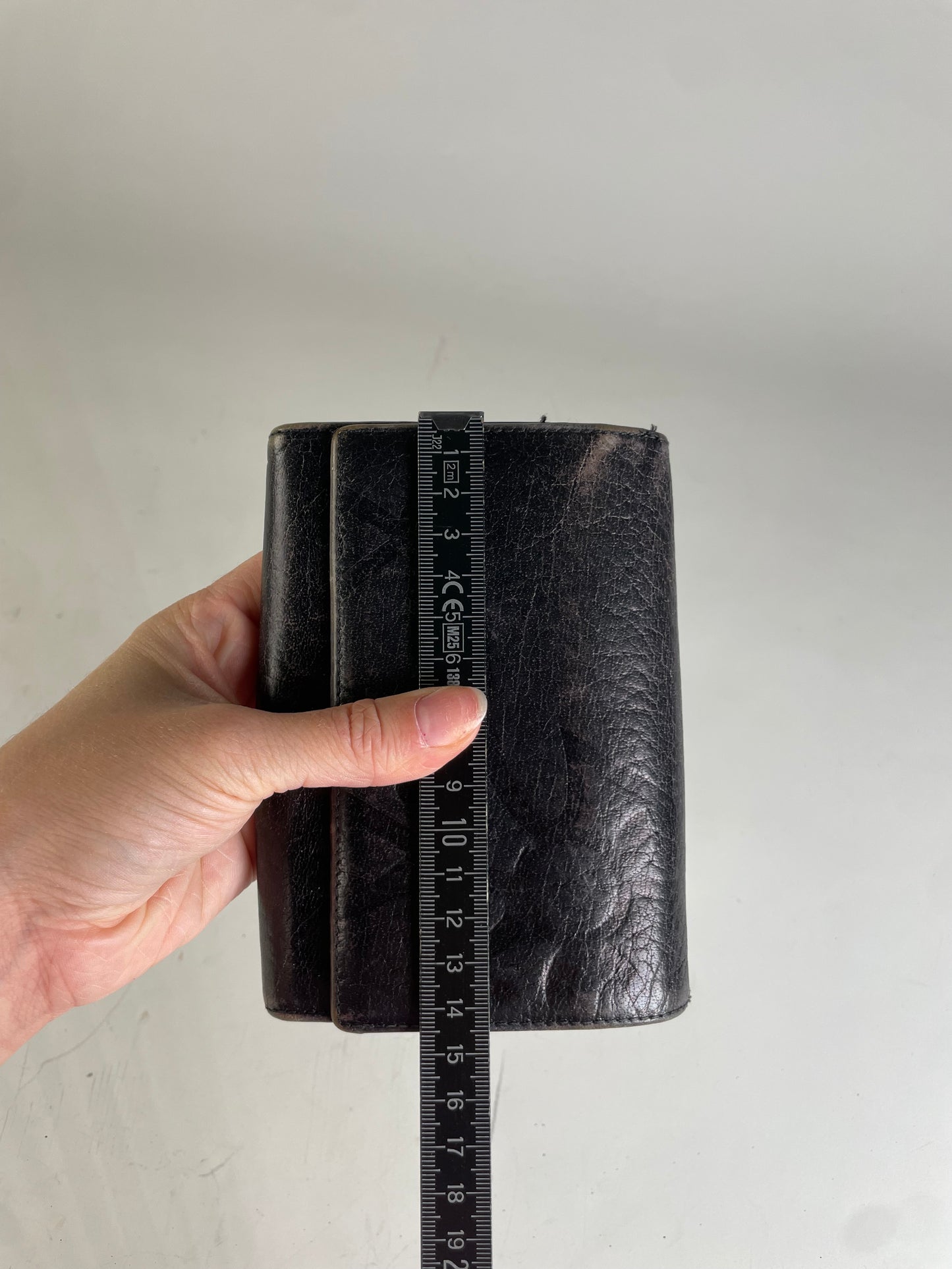 Vintage Vivienne Westwood Leather Wallet Black Gold Snap