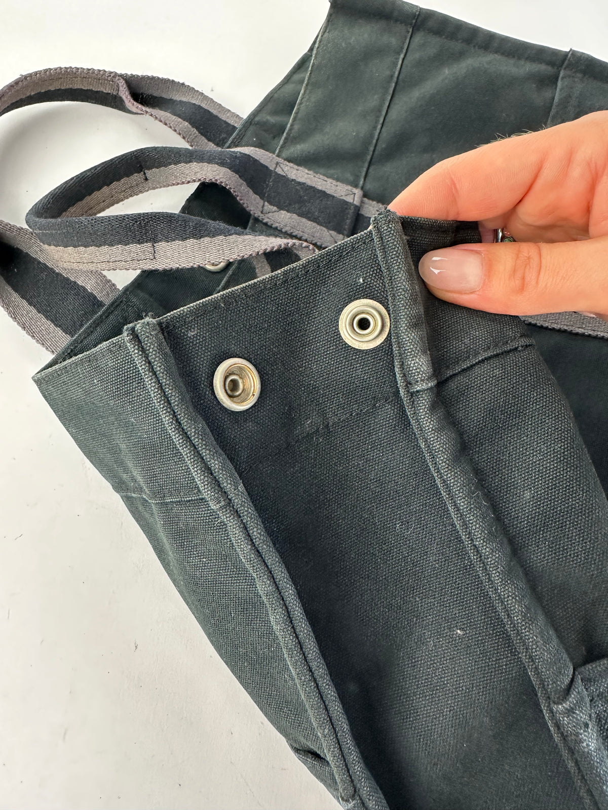 Vintage Hermès Canvas Tote Bag Late 1990s Black