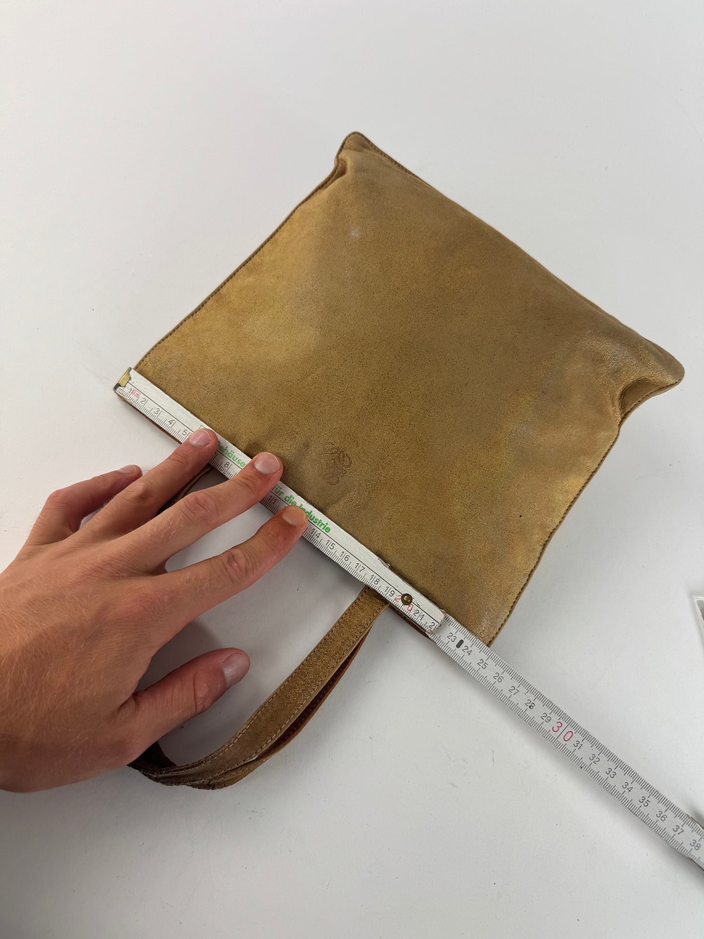 Vintage Loewe Madrid Anagram Canvas shopper bag gold brown