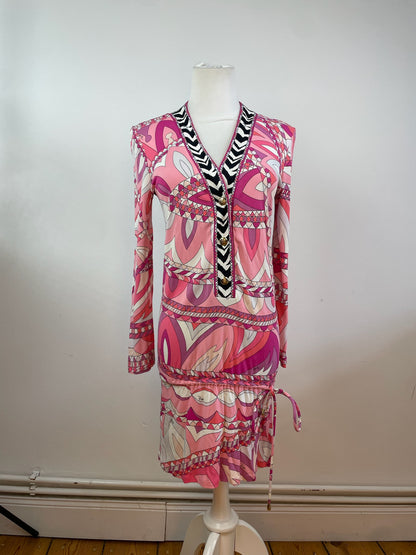 Vintage Emilio Pucci Dress Pink red White M